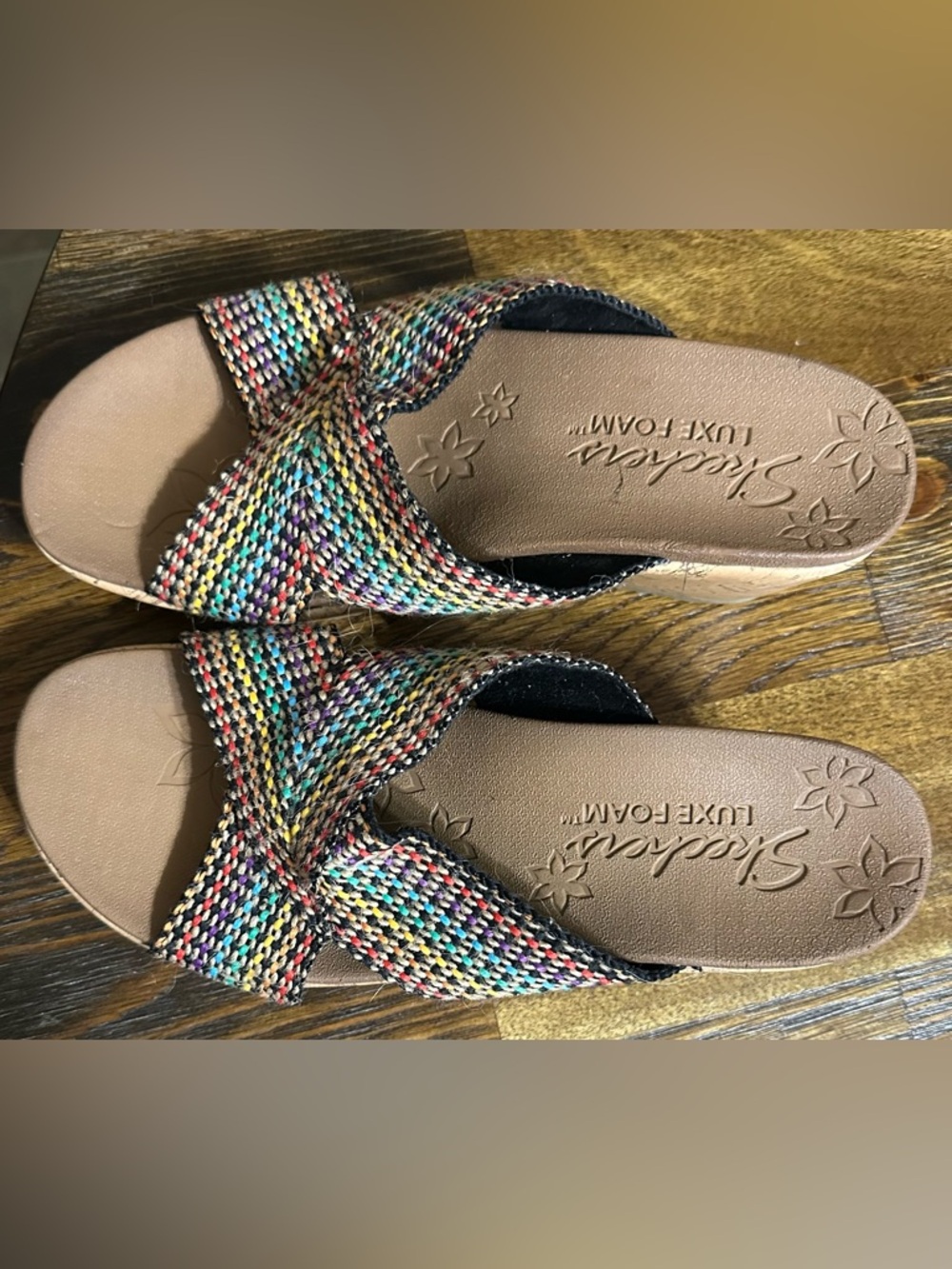 Skechers Multicolor Braided Slide Sandals - Women's. New. Smoke free home.